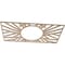 Ekena Millwork Hoover Wood Fretwork Pierced Ceiling Medallion, Red Oak, 36"W x 18"H x 13 3/8"ID x 3/8"T CMWP36X18X0375HORO - alternate 5